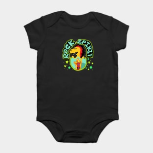 rock spirit, dinosaur Baby Bodysuit